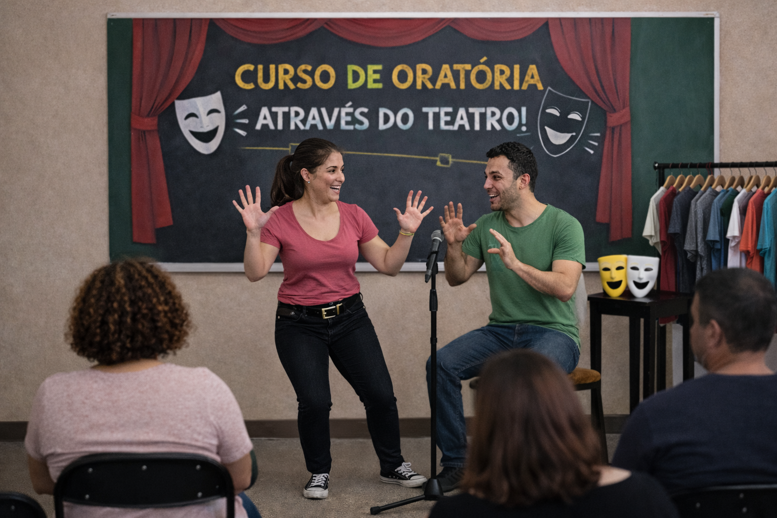 Improvisação de teatro para a prática das técnicas da oratória 